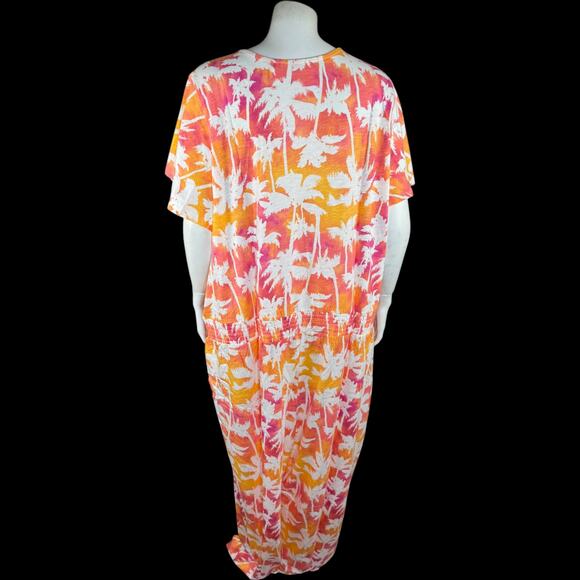 Candace Cameron Bure Sunkissed Regular Jumpsuit Apricot Palm 3X NWOT Stretch - Picture 5 of 14